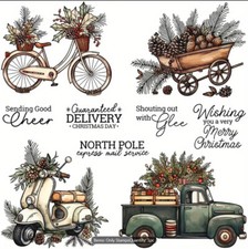 Winter travel Clear Cling Stamps