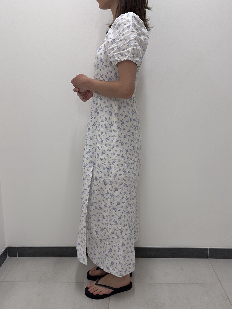 & Other Stories Floral Print Linen Puff Sleeve Midi Dress Size 36 | eBay & Other Stories Floral Print Linen Puff Sleeve Midi Dress Size 36 | eBay