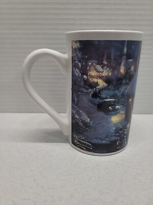 Thomas Kinkade *Winter Evening Memories'' Tall Coffee Mug Tea Cup Ceramic