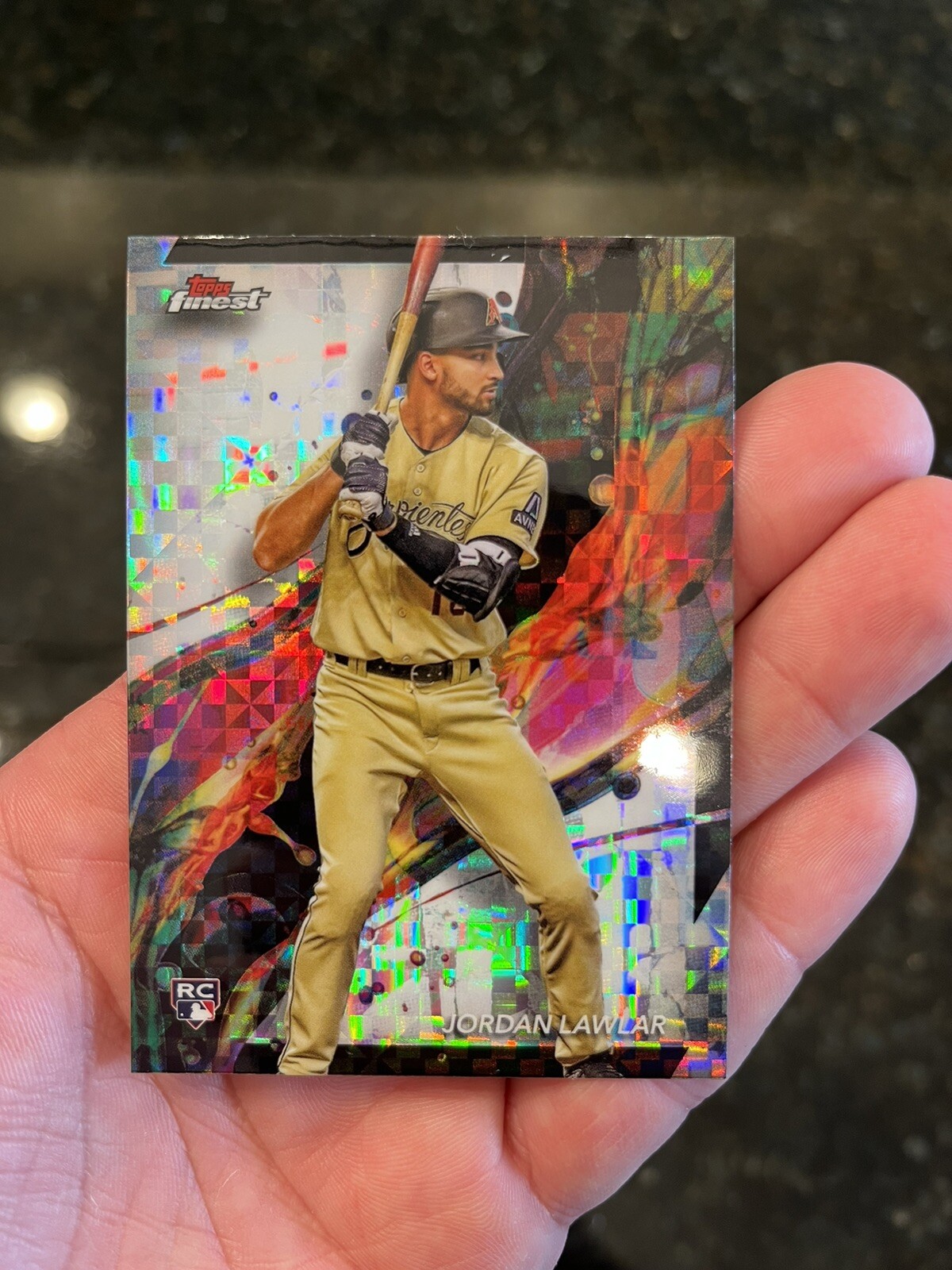 2024 Topps Finest Jordan Lawlar Common Checkerboard Refractor Rookie RC #95