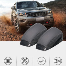 Rearview Mirror Cover Trim Carbon Fiber Color For Jeep Grand Cherokee 2011-2020