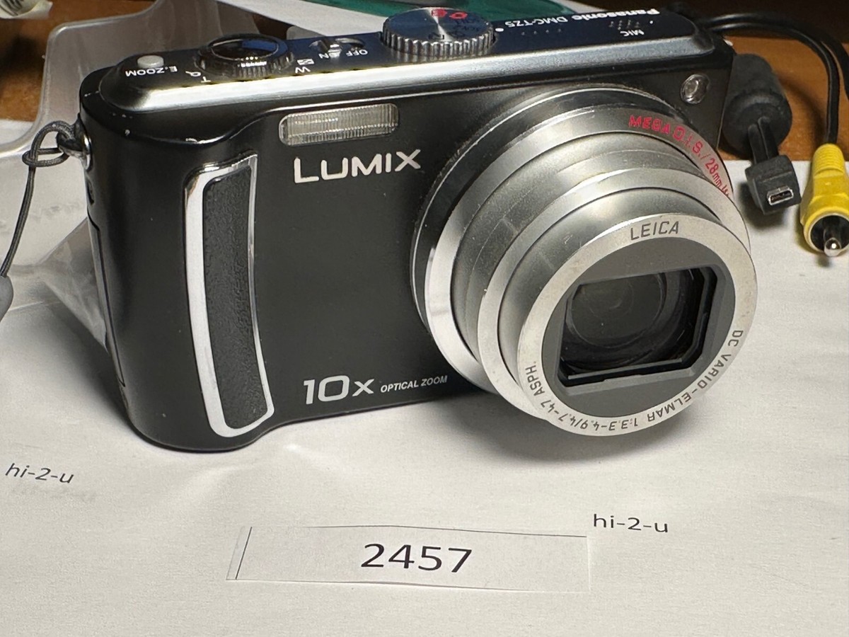 Panasonic LUMIX DMC-TZ5 Black Digital Camera + Box + Extras