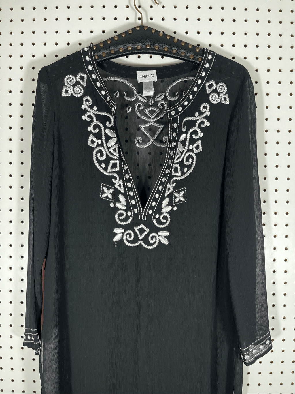 Chicos silk cover up tunic size 0 - image 3