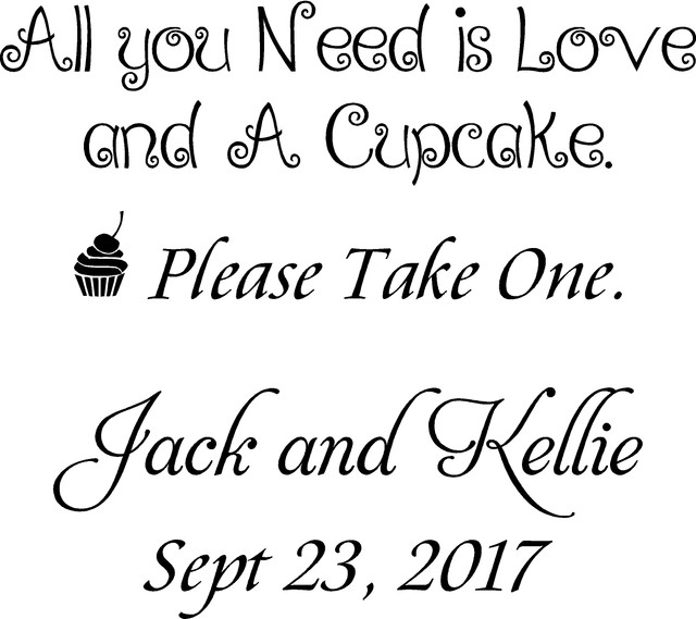 Your Custom Wedding Lettering Wall Sticker Wall Art Decor Vinyl