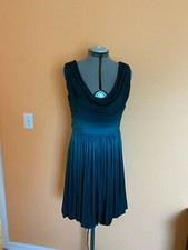 ONYX NITE Ombre Cocktail Dress Green Black sleeveless bubble hem Womens Sz 10