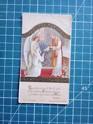 vt558 pious image circa 1920 communion archangel priest