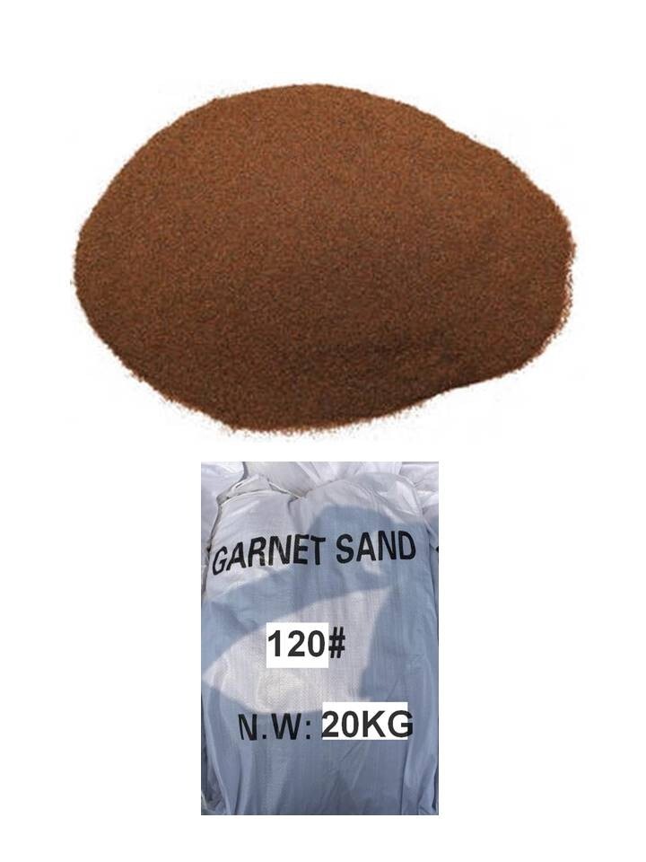 Sableuse mobile de 56L contre la rouille incrustée avec sable garnet 20kg