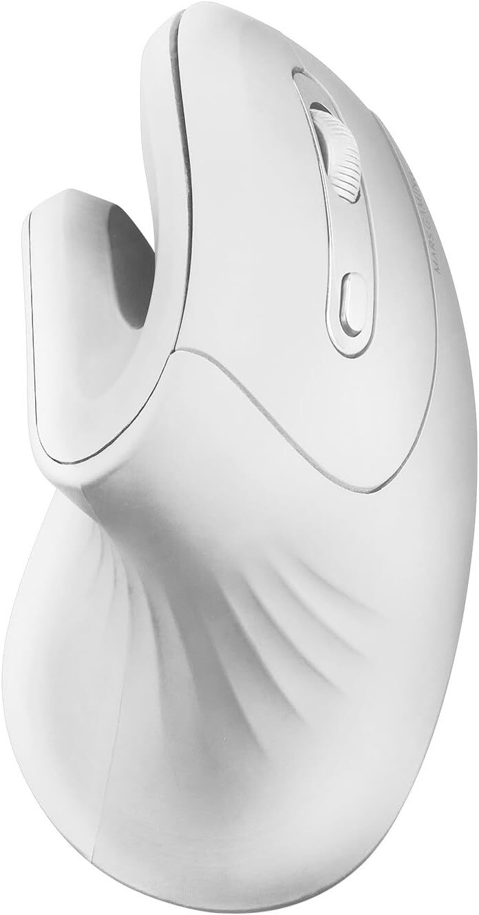 MARSGAMING Mars Gaming MMW-ERGOPRO Bianco, Mouse Ergonomico Verticale Senza Fili