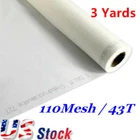 US Stock! 3 Yards Silk Screen Printing Mesh Fabric 110 43T / 110-108" L