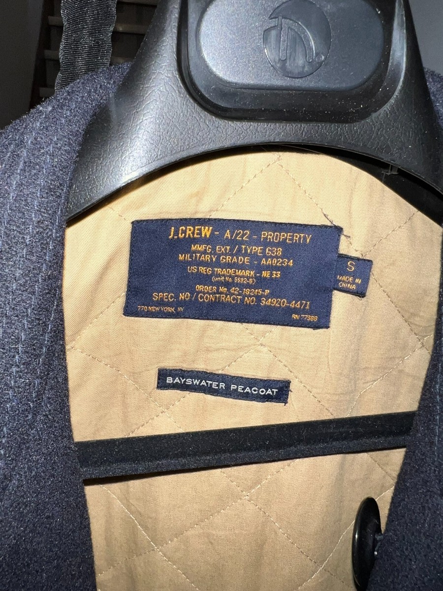 J-Crew Mens Navy Blue Bayswater Peacoat | eBay