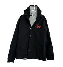 Logic Everybody Tour Black Red Nylon Hooded Jacket Windbreaker Rain XL Rapper