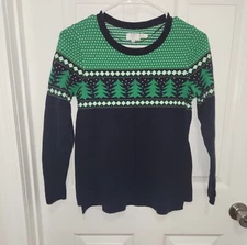 Crown & Ivy Christmas Tree Sweater Size Pettie Small SEE DESCRIPTION 