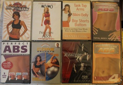 8 NEW core DVD lot crunchless abs perfect weider Cheryl Burke Disco method Minna