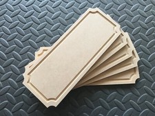 12" x 4" / 10" x 4" MDF Wooden Plaques  craft signs blank shapes rectangles 6mm