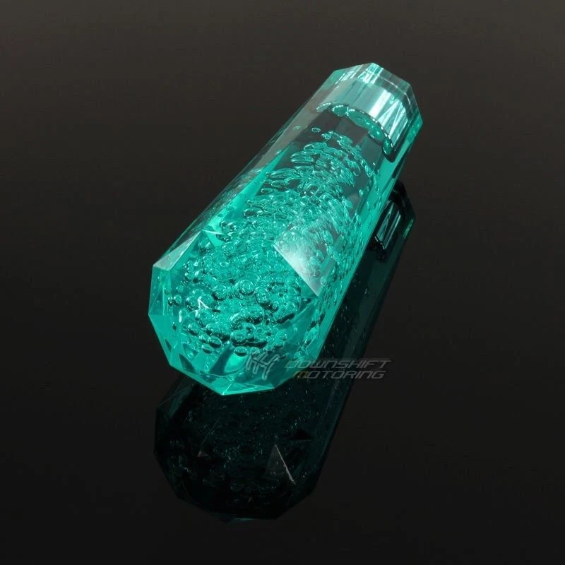 JDM VIP Diamond Crystal Manual Bubble Shift Knob 150mm TEAL For Honda Mazda - Image 3 of 4