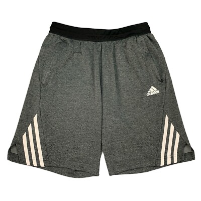 Adidas Short Mens S Small Grey Axis Knit Textured Training Soccer Gym  Workout