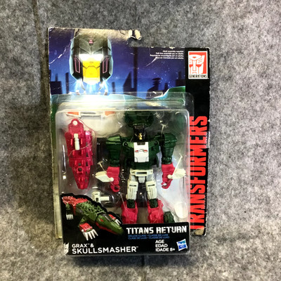 Hasbro TRANSFORMERS Titans Return Deluxe  SKULLSMASHER & Grax POTP Combiner Wars