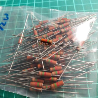 (100)  1.5K 0.5 W Matsushita Resistor Carbon Composition audio vintage