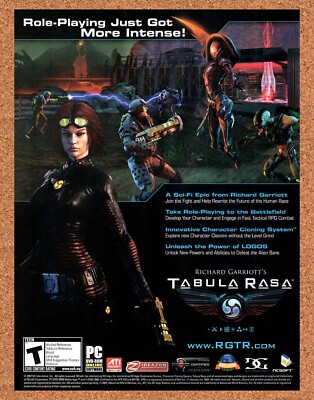 Tabula Rasa PC Original 2006 Vintage Ad - Video Game Art Promo