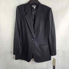 Sag Harbor Women s Black Wool Blazer Jacket Coat Size 12 Vintage 80s New NOS