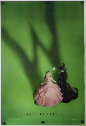 Wicked original DS movie poster 27x40 US Adv 2024 Wizard of Oz - Ariana Grande - Picture 2 of 2