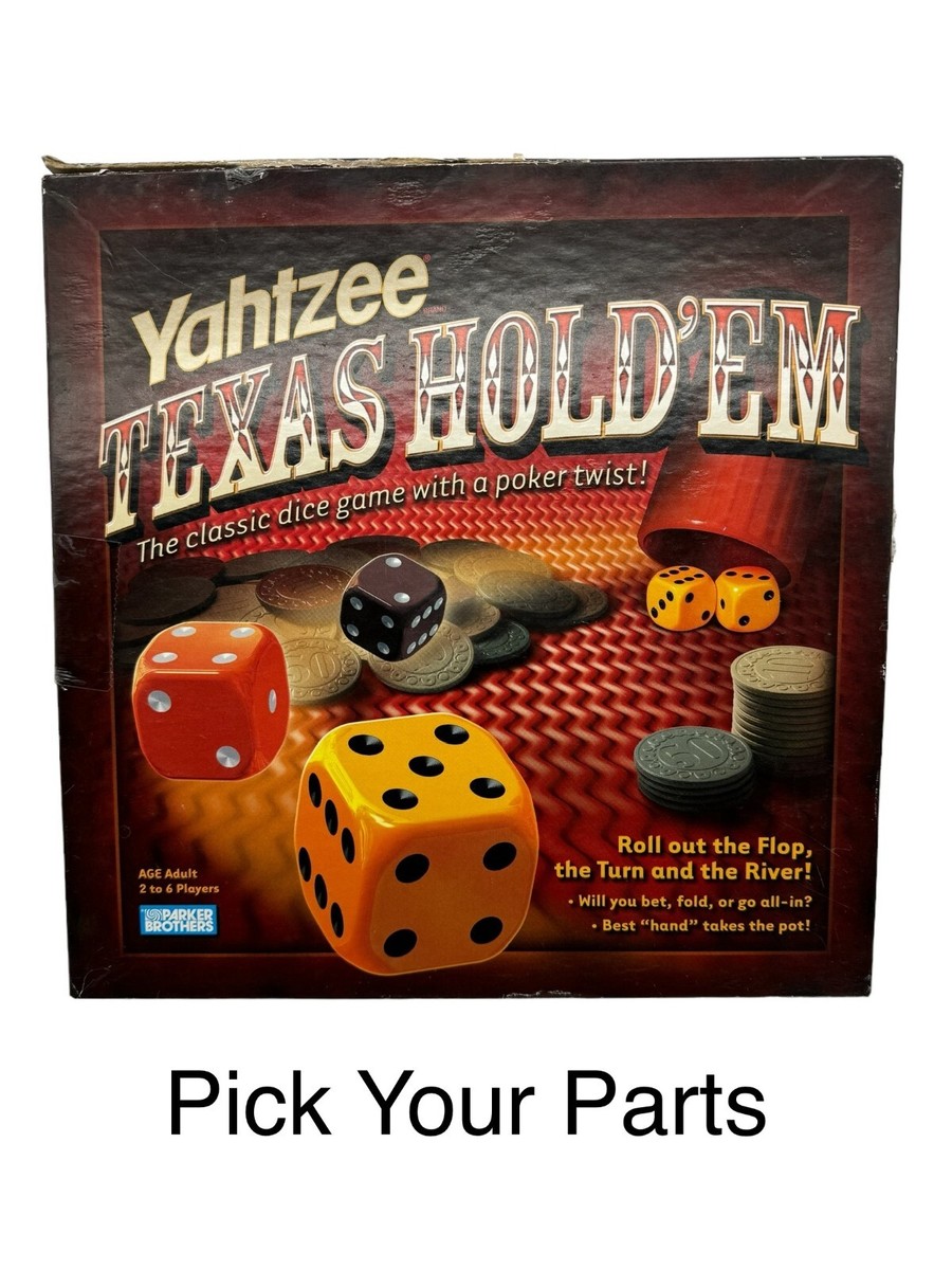 Yahtzee Texas Hold 'Em Board Dice Game Replacement Part Pieces