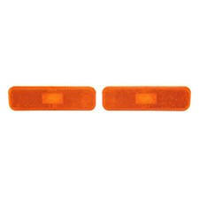 1974 1975 1976 1977 Camaro Front Marker Light Lens Assembly Pair Dark Amber