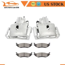 Brake Calipers & Ceramic Pads Accessories Kit For 2005-2010 Dodge Ram 1500 Rear