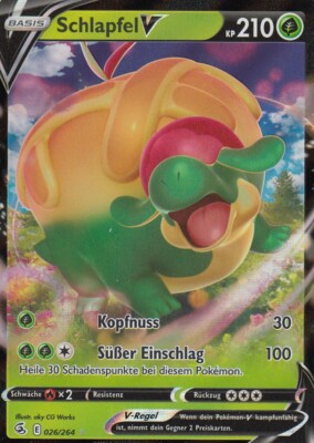 Schlapfel-V 026/264 Fusions Angriff Pokemon Karte Deutsch