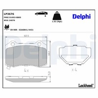 Bremsbelagsatz Delphi LP3676, Hinten