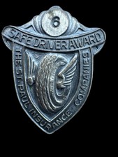 Insignia atornillada vintage St Paul Insurance Safe Driver Award 6 años Automobilia
