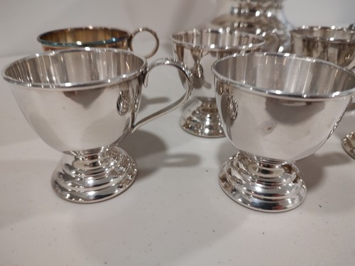 Vintage Nickel Silver Punch Bowl Ladle 12 Cups Silverplate Japan - Picture 7 of 9