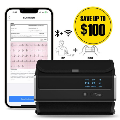 #ad Refurbished BP2 WiFi Blood Pressure Monitor AI EKG Analysis X3 BP Measurements $57.99