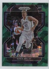 2022 Panini Prizm WNBA Green Ice Prizm Nina Milic #25 Rookie RC 00zd