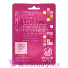 Andalou Naturals Instant Soothe and Smooth Hydro Serum Facial Mask 0.6oz
