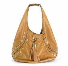 Michael Kors Tan Leather Hobo Bag With Lace U...