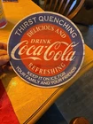 Vintage Set Of 2 Coca- Cola Plastic Plates. 9" And 10.5"