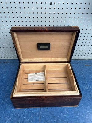 La Conquista Gran Habano Stash Box, Humidor, Hygrometer, Humidifier Cigar Wood