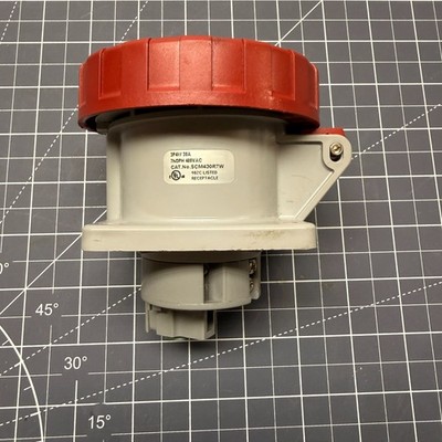 Scame SCM430R7W Pin And Sleeve Receptacle Red