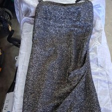 FOREVER 21 Black Silver Glitter Bodycon Mini Dress Sleeveless Strappy Pullover S