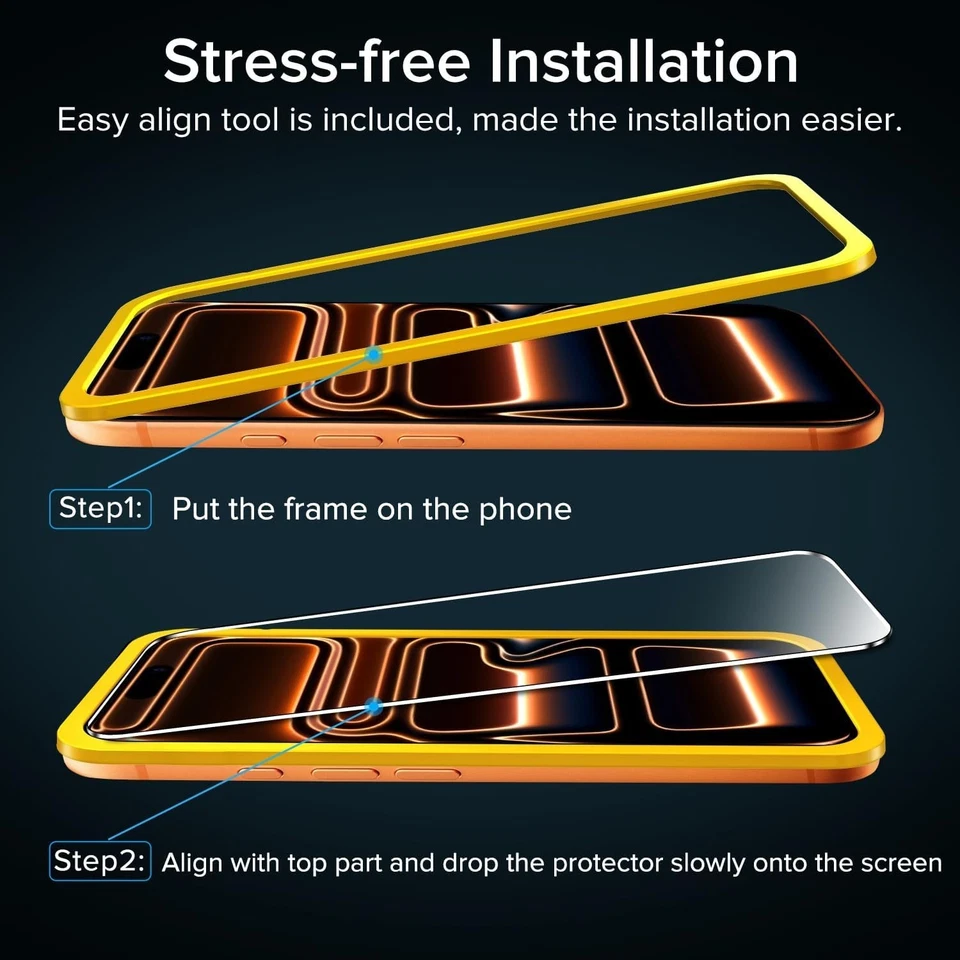 iVoler 2 Pezzi Pellicola Vetro Temperato per iPhone 17 Pro Max 6.9 Pollici con I - Immagine 3 di 4