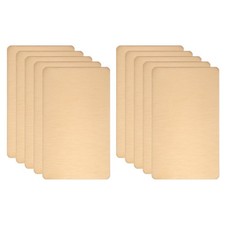 10pcs Metal Business Card 4x2.4x0.02 Inch Engraving Card Adhesive Copper Tone