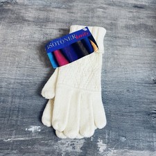 1996 Vintage NWT Isotoner Vintage ladies Ivory Color knit winter gloves