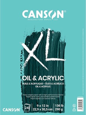 XL Series Oil and Acrylic Paper, Foldover Pad, 9x12 inches, 24 Sheets