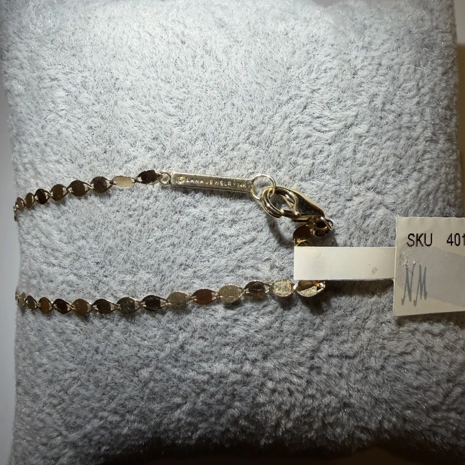 LANA 珠宝 14k 黄金钻石镶嵌手链“N” — 第 2/4 张图片