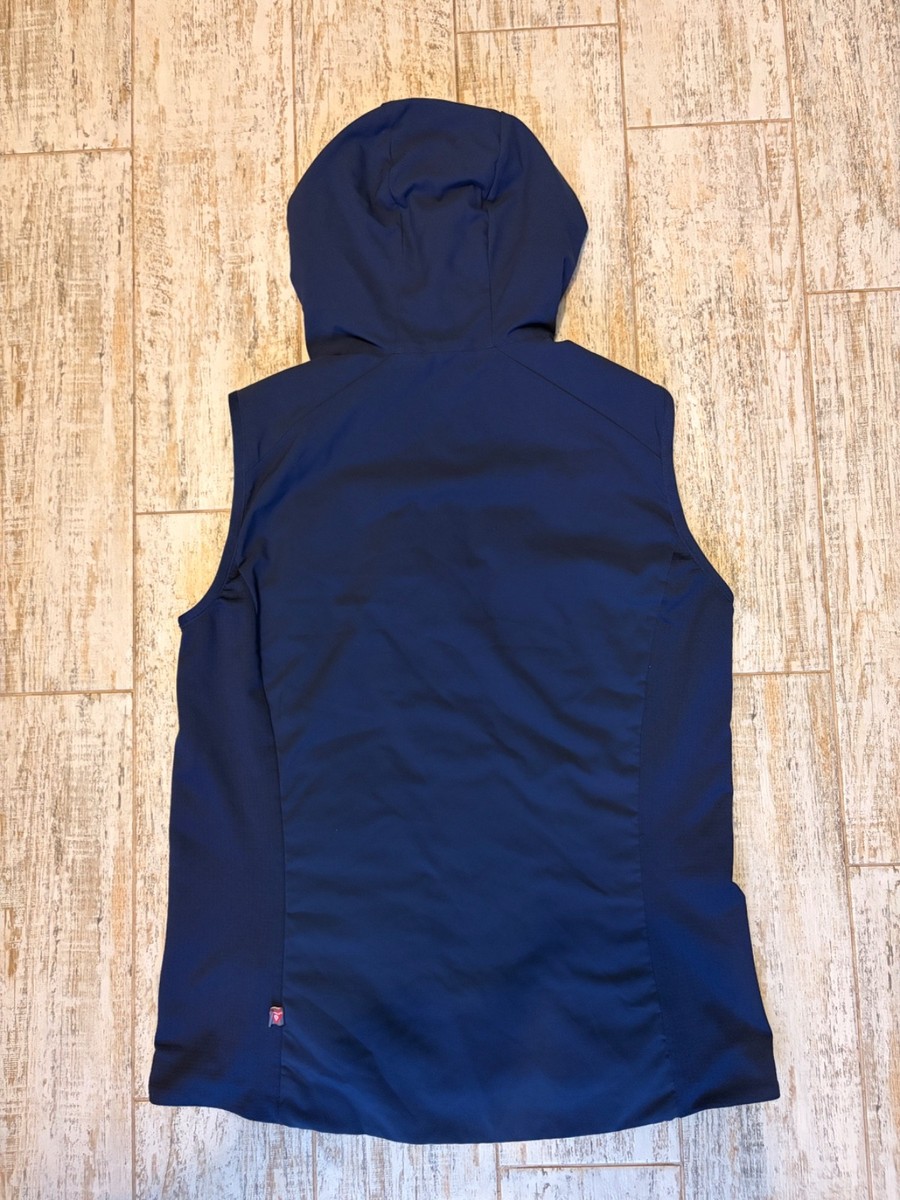 Salomon Reversible Insulated Vest Women's L Primaloft Pertex Hooded Blue Gilet View 4