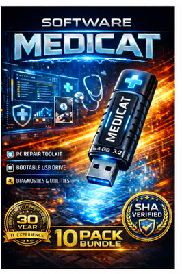 MediCat Bootable PC Repair Recovery Toolkit | System Rescue Boot Dr | 10 Pack