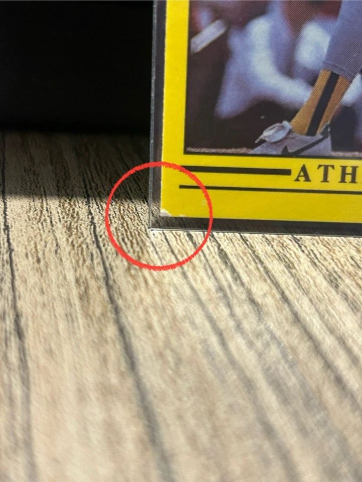 1991 Fleer - Mark McGwire #17 - 打印错误 (EBH)- 奥克兰田径 — 第 3/4 张图片