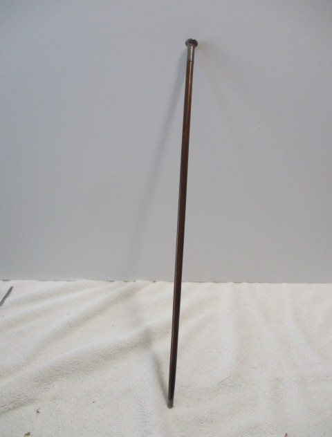 23" MAHOGANY CONDUCTOR BATON POINTER STERLING SILVER TIPS, ENGRAVE "P" MAJOR EGM