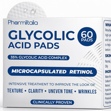 Glycolic Acid Pads - Resurfacing Pads for Face 35 - Exfoliating Peel Pad for Bo